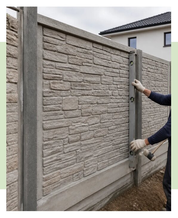 Декоративный бетонный забор под ключ с монтажом в Дивногорске